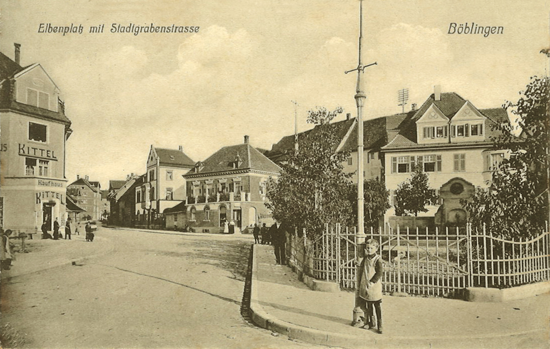 Elbenplatz in Böblingen um 1919